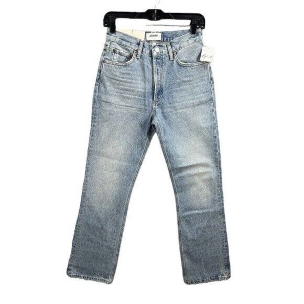 Agolde Mid Rise Relaxed Boot Straight Leg Jeans in Wireless Size 25 - Picture 2 of 12